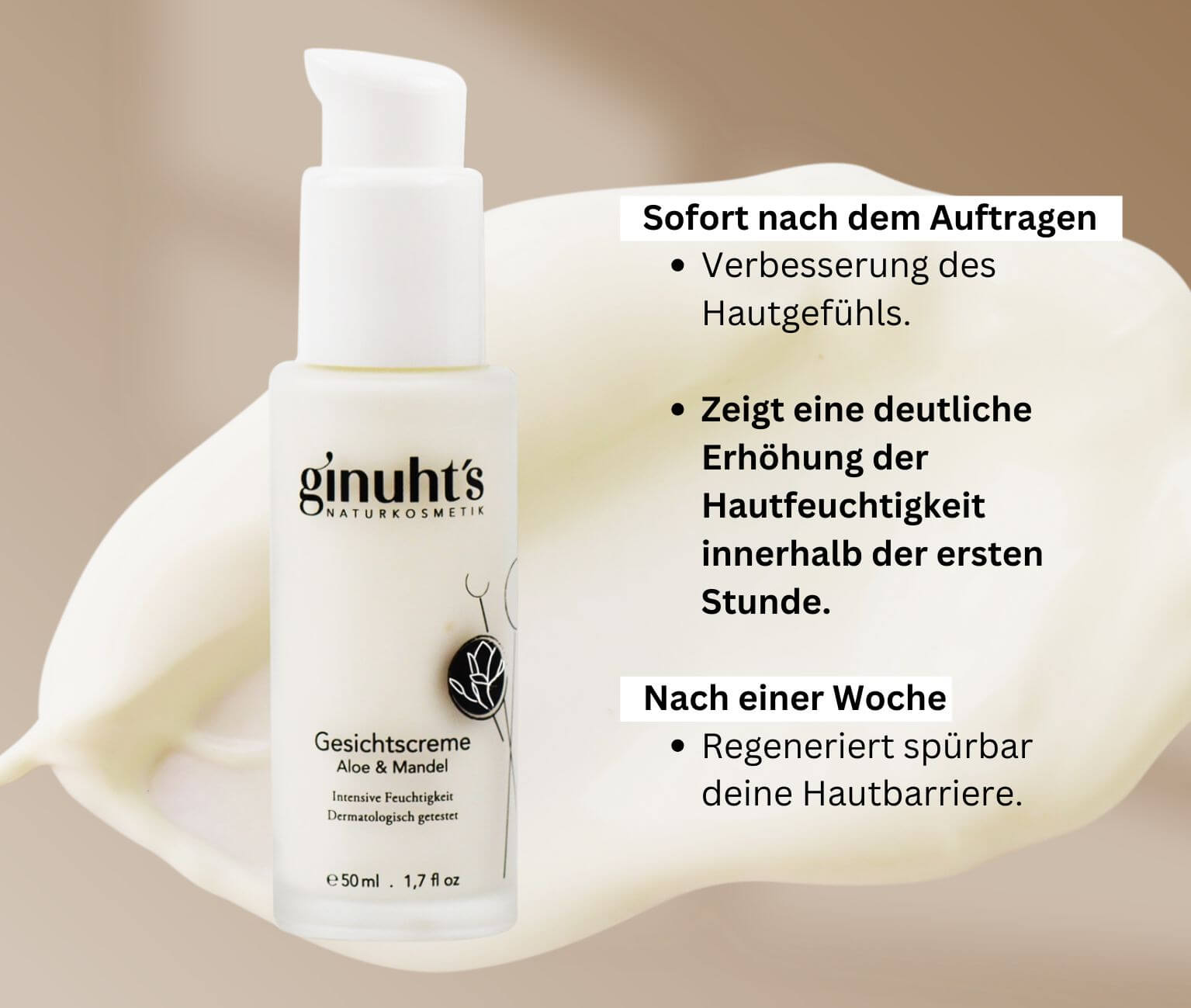 Gesichtscreme Aloe Vera & Mandel, 50ml