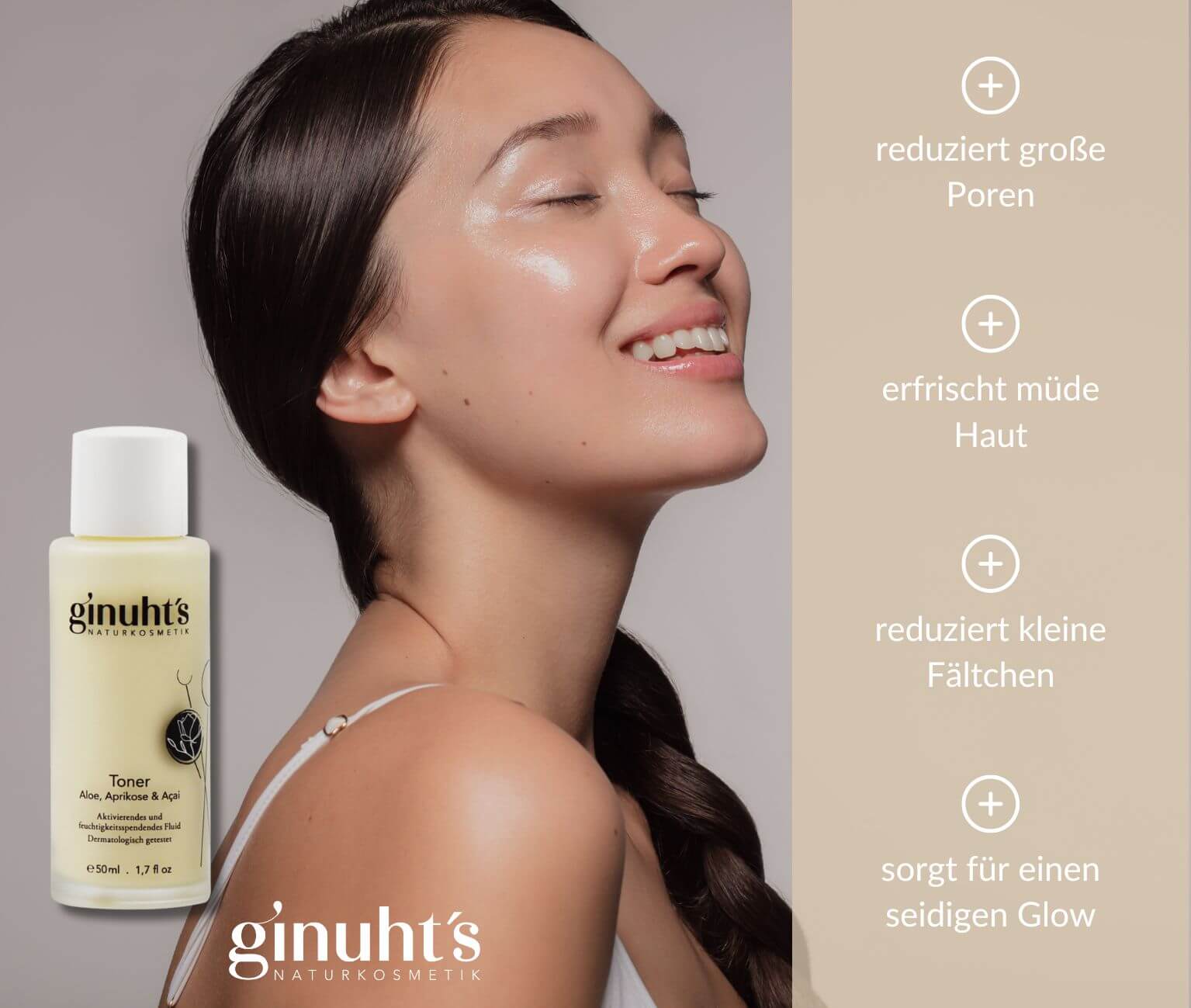 Toner Aloe, Aprikose & Açai, 50ml